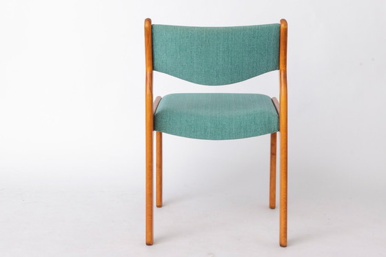 Image 1 of Set van 6 vintage beukenhouten eetkamerstoelen, Duitsland, jaren 70, Mid Century Modern-stijl.
