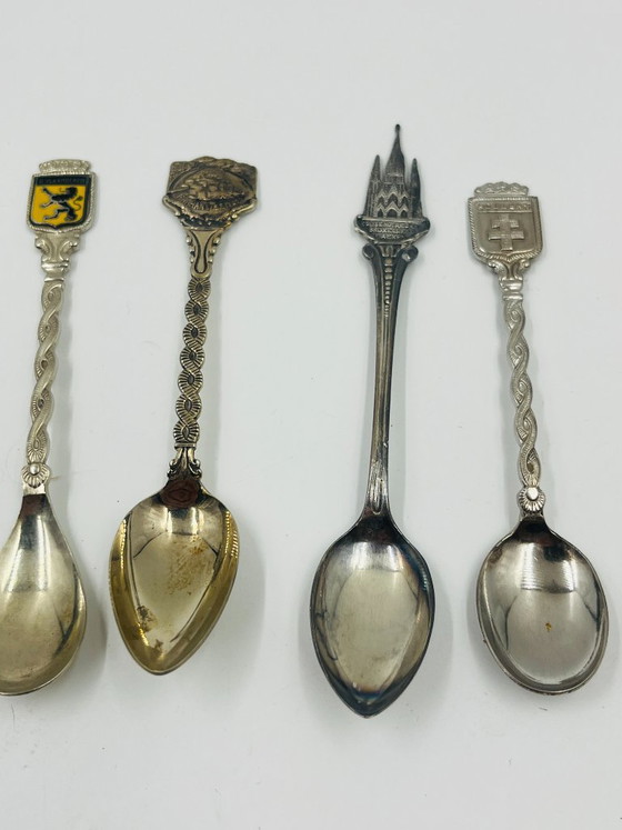 Set of 7 Heraldic City Souvenir Spoons – Cutlery Sets, Metal (photo 3 of 11)