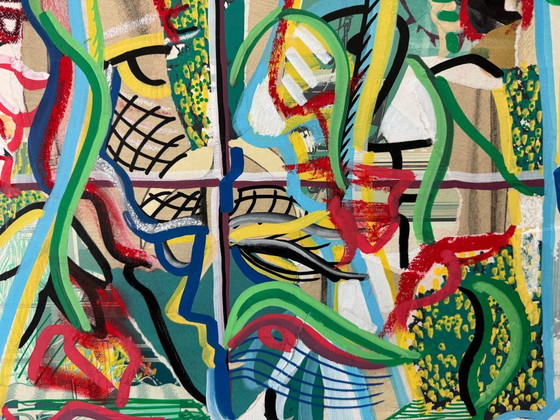 Image 1 of Thomas van der Linden - Mixed media collage on canvas