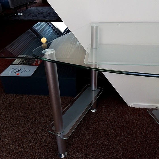 Image 1 of Clear Glass computer table