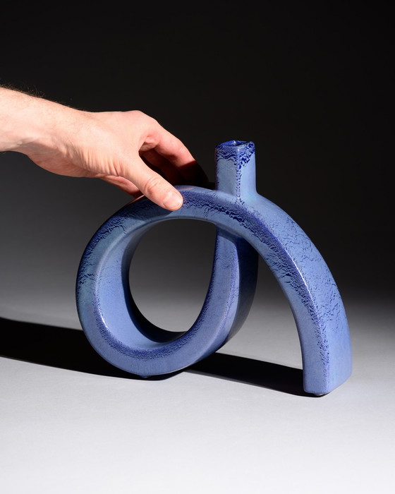 Image 1 of Postmodernes skulpturales Keramikvasen-Duo Roberto Rigon Bertoncello Italien 70er–80er Jahre