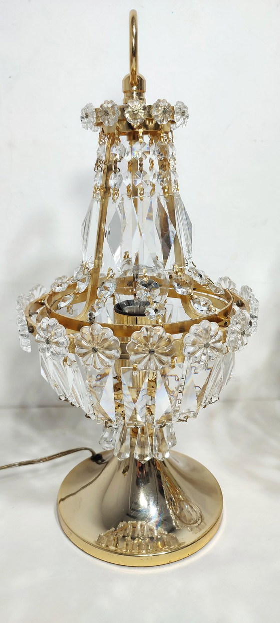 Image 1 of Paire de lampes de table en cristal (Espagne, années 1980)