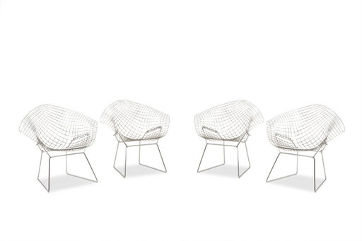 Harry Bertoïa pour Knoll. Série de 4 fauteuils « Diamond ». Années 1970.
