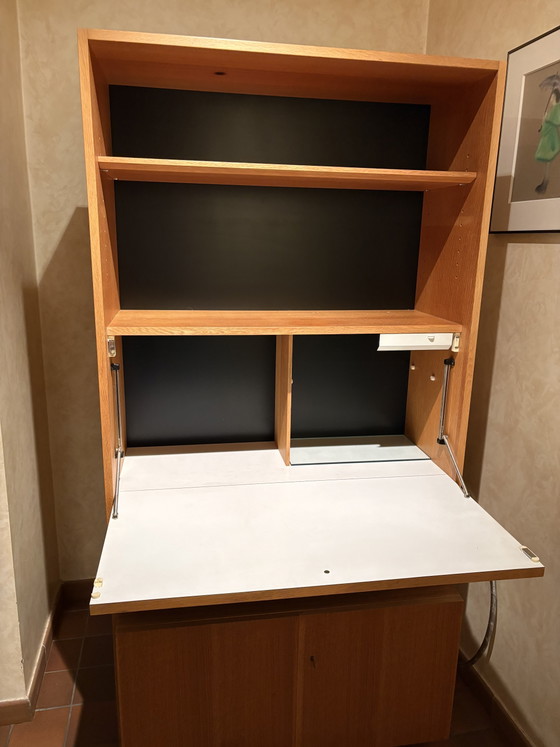 Desk Wall Unit 2 Cabinets Van Den Berghe-Pauvers 60s-70s – Wall cabinet, Wood (photo 3 of 9)