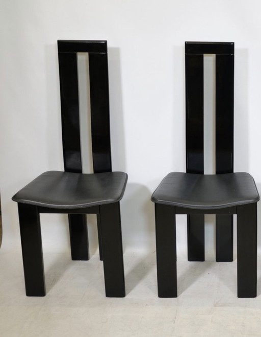 2x sillas negras Pietro Costantini