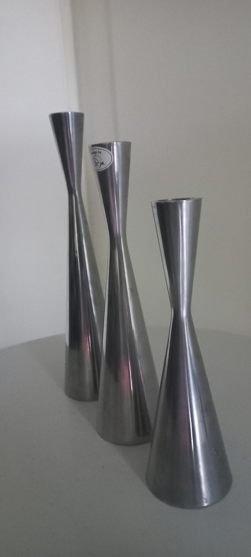 Vintage design chromen kandelaars Erika Pekkari  Ikea