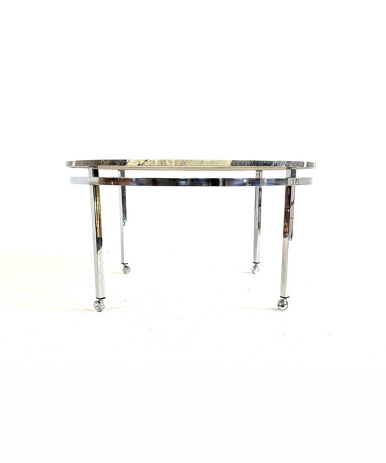 Image 1 of Chroom & marmer salontafel ‘70