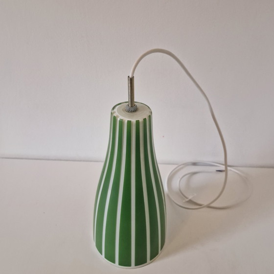Image 1 of Lampada a sospensione in vetro vintage lampada a sospensione verde