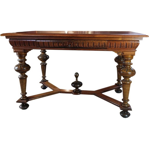 Vintage walnut desk, Denmark 1880s