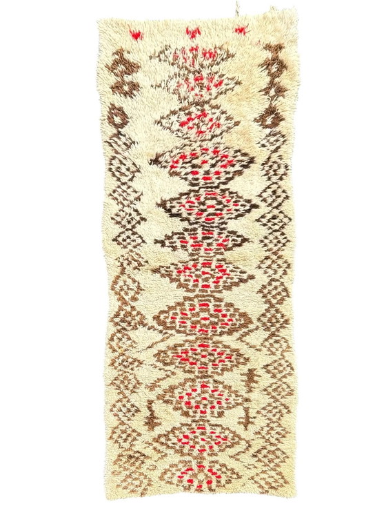 Image 1 of Vintage Berber Runner Wool Carpet