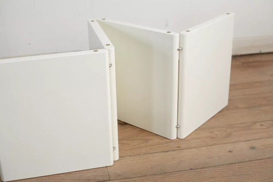 Image 1 of Table Basse Bois Laqué et Dalle de Verre