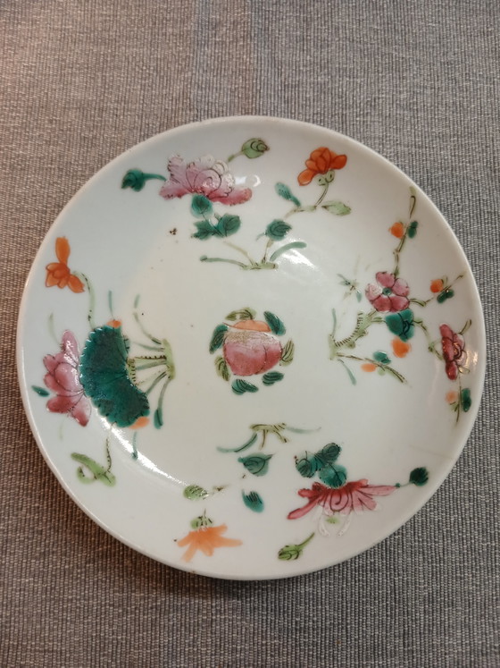 Juego de 4 piezas de porcelana china, período Daoguang, principios del siglo XIX, Famille Rose, estilo (photo 9 of 14)