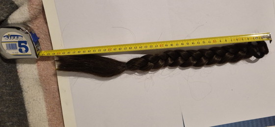 100% Natural VIRGIN Hair - 40 cm / 52g (Dark Brown) – Decorative Objects, Other (photo 5 of 7)