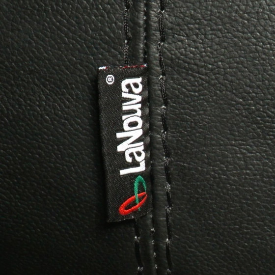 Image 1 of Divano a tre posti LaNouva – pelle nera – cromato