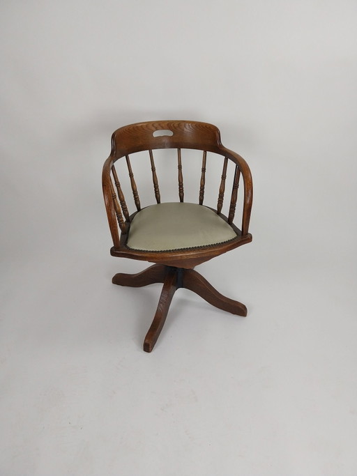 1 x Chaise de bureau en bois env. 1850 Anglaise par Haywood Wakefield