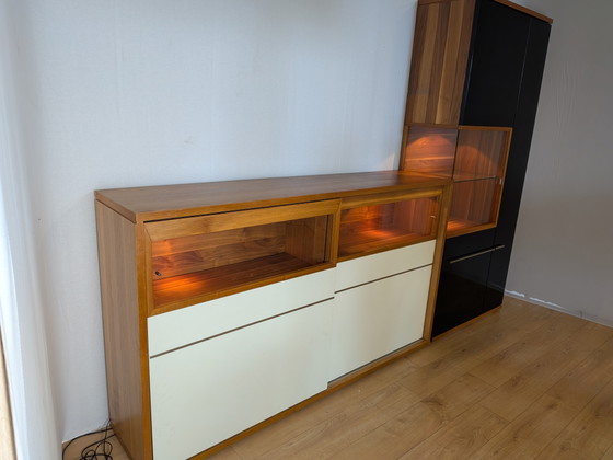 Image 1 of Musterring Design Wall Unit | Complete Set | Walnut & High Gloss