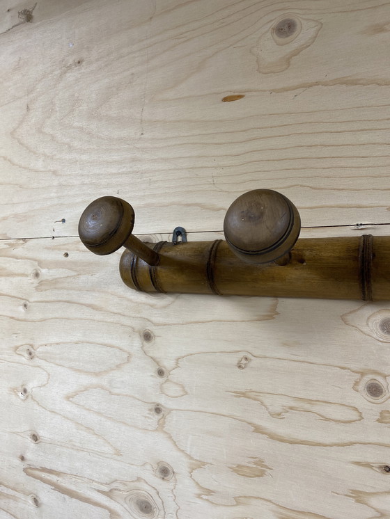 Image 1 of Appendiabiti vintage francese in finto legno di bambù