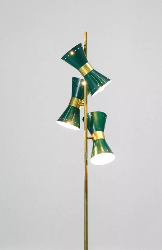 Image 1 of Lampadaire diabolo vert