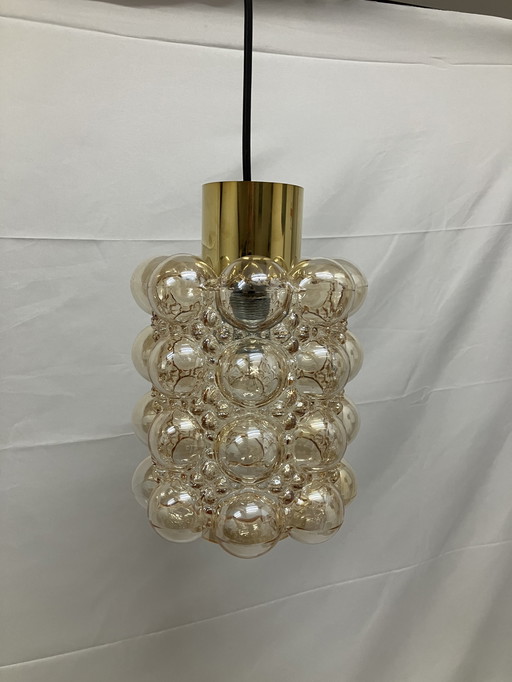 Lampada a sospensione a bolle Helena Tynell ocra, di Limburg Glashütte