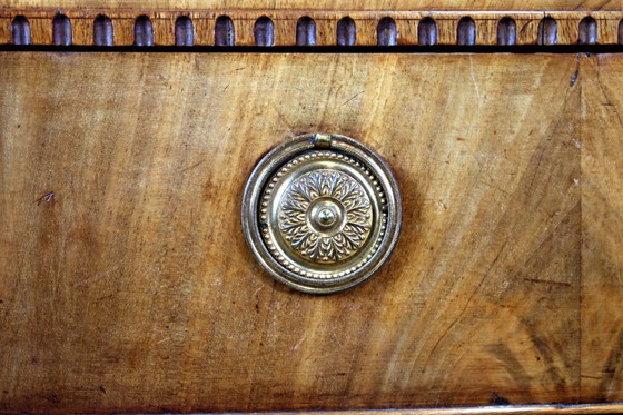 Image 1 of Elégant cabinet en acajou à décor floral vers 1780.