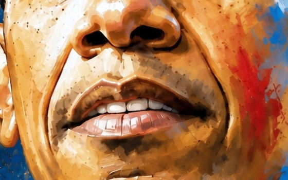 Acrylic painting on canvas / "Obama: The Making of a Leader" / (80x80) cm – Paintings & Drawings (photo 4 of 5)