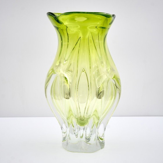 Image 1 of Vintage Art Glass Vase by Josef Hospodka, Czechoslovakia 1960s