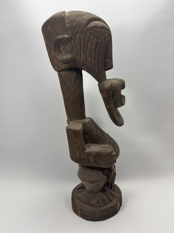 Image 1 of Estatua de Songye Nkisi – República Democrática del Congo – Auténtica pieza de arte tribal (60 cm)