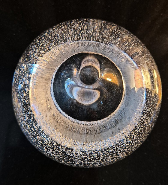 Image 1 of Vintage Oil Lamp Heavy Bubble Vase Paperweight 