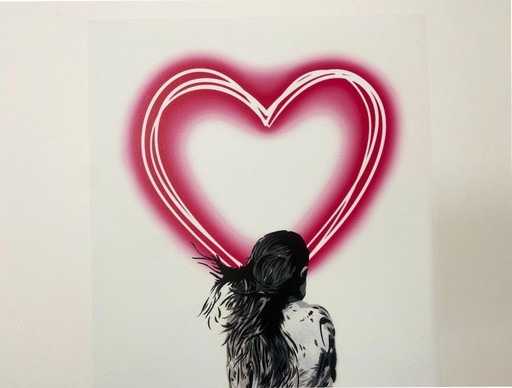 Lithographie d'artiste encadrée - Alessio B - Dream's Néon