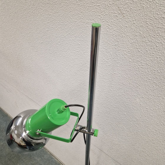 Image 1 of Lampadaire vintage des années 1970, projecteur vert