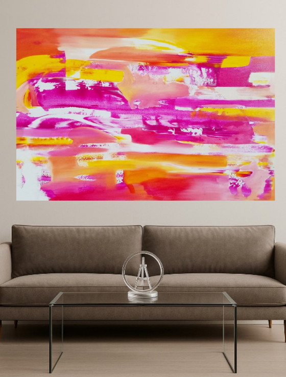 Image 1 of Acrylverfschilderij #Phalenopsis XL 150x100cm
