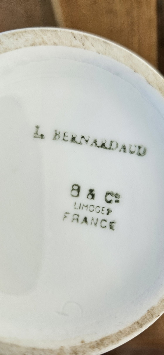 Image 1 of Bernardaud & Co set, large porcelain vase and ginger jar with lid