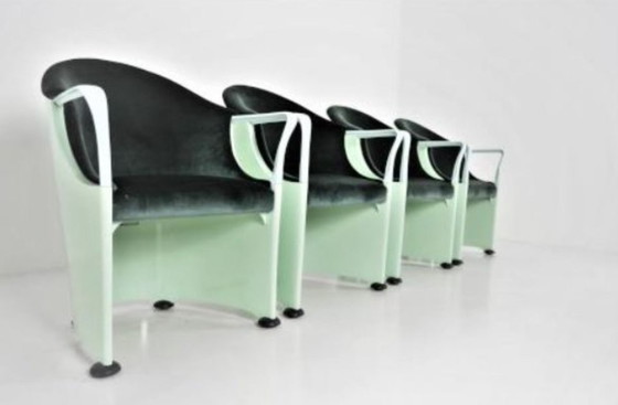 Image 1 of Four Armchairs Marked Tronetto by Luigi Origlia