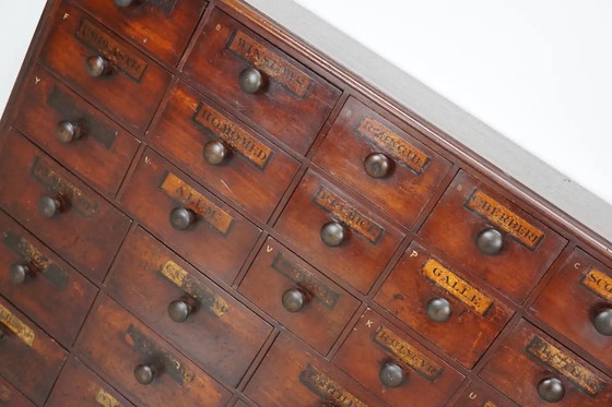 Image 1 of Antiguo botiquín/cómoda de madera noble inglesa, siglo XIX