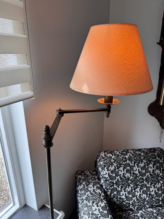Lampada da terra vintage D&B Design Holland. In ottone con braccio girevole, anni '80. – Lampade da terra (photo 4 of 12)