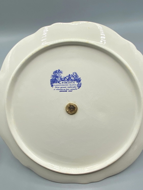 Sarreguemines Romantic Blue and White 1980s Cheese Platter – Decorative Objects, Metal, Vintage (photo 3 of 6)