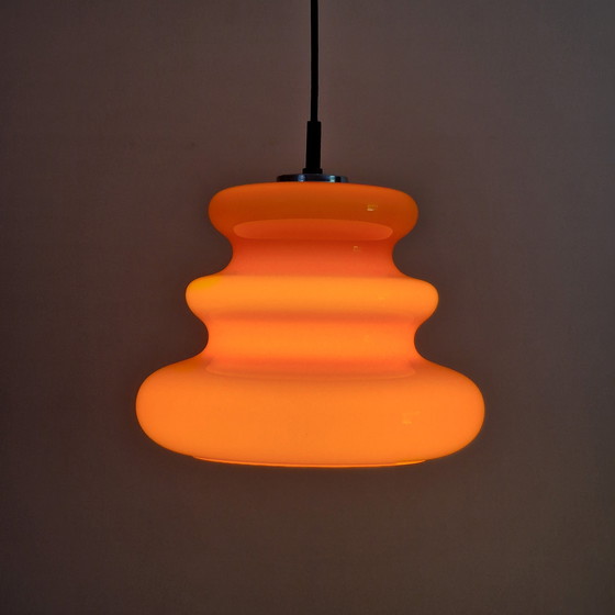 Image 1 of Vintage Pendant Lamp by Peill and Putzler, Germany, 1960. Model AH 1. Orange.