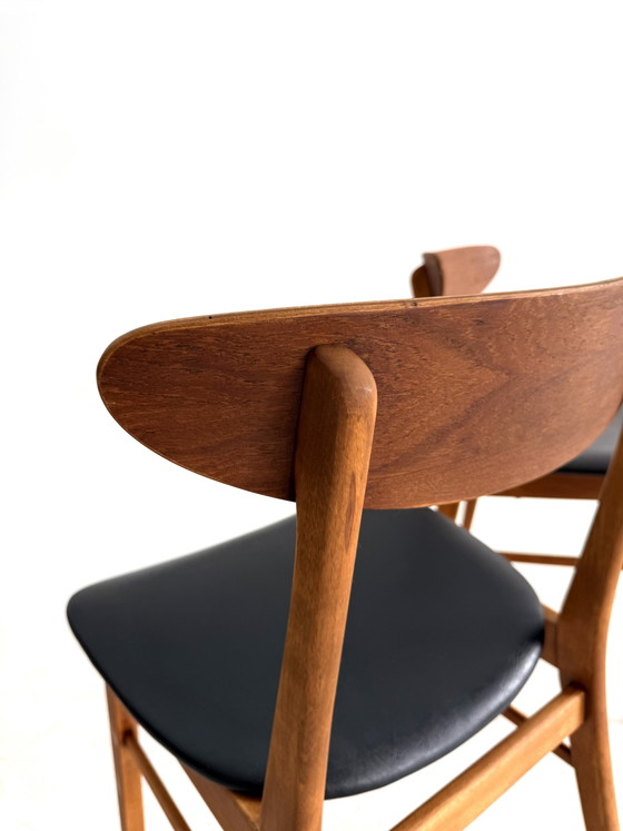Set van 8 vintage eetkamerstoelen, Farstrup Møbler ‘60 – Wood, Skai (photo 8 of 13)
