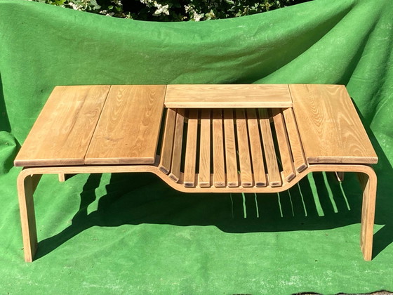 Image 1 of Mid Century Dutch Lattenrost Couchtisch