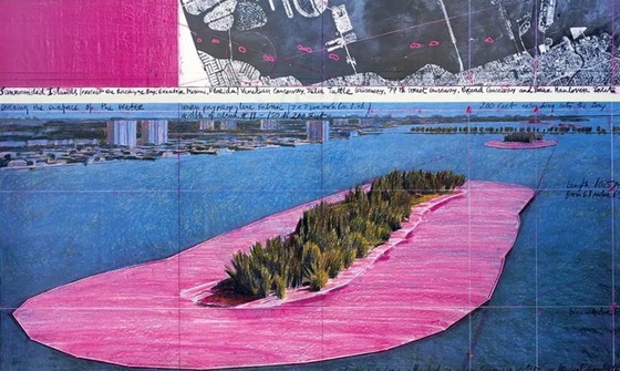 Image 1 of Christo: "Surrounded Islands" project Biscayne Bay Miami Florida, 1980 - 1983.