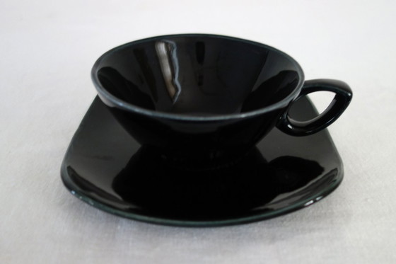 Image 1 of 2 Tassen mit Untertassen New Time Boch Frères 1955