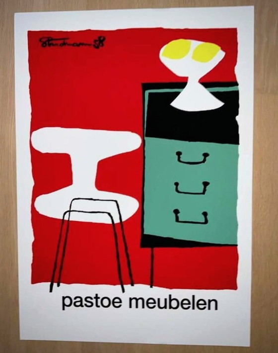 Image 1 of Poster in stile Pastoe con filigrana