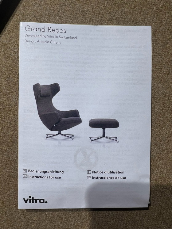 Grand Repos Vitra Con Ottoman – Poltrone, Metallo, Tessile (photo 5 of 6)
