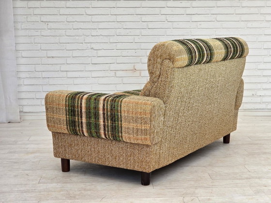 Image 1 of 1980s, Danish 2-seater sofa by Nisbo Horsens, furniture wool.