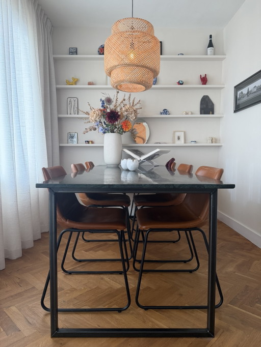 Groene Marmeren Tafel 240x90 Cm – Aime Té, eettafels, Marble, Metal (photo 2 of 5)