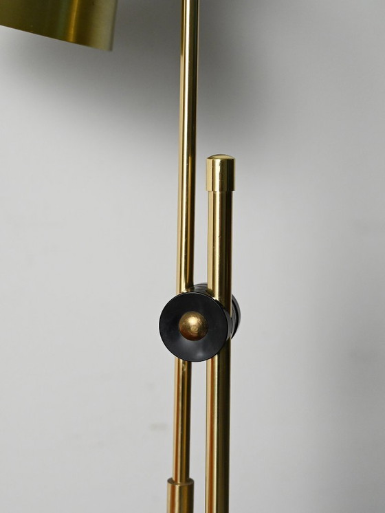 Image 1 of Gold-finish table lamp attributed to EWÅ, Värnamo