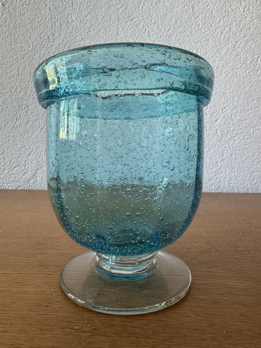Antique bubble glass vase