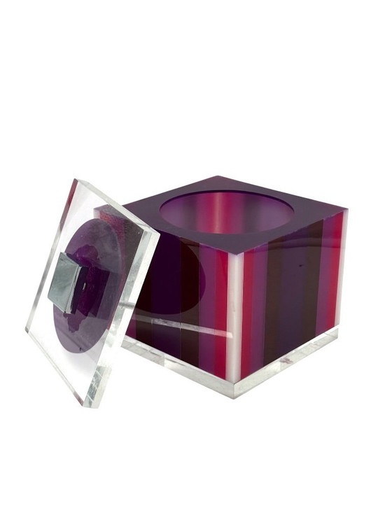 Image 1 of Secchiello per il ghiaccio rosa postmoderno, Italia, anni '80 ca.