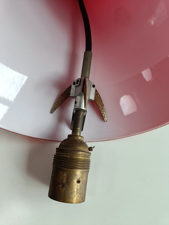 Image 1 of Lampada a sospensione rossa Tokyo del 1960 Wilhelm Braun-Feldweg per Peill & Putzler