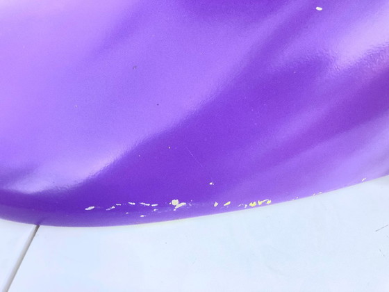 Image 1 of 2 Verner Panton Chairs Classic purple lacquered plastic Vitra signed 90s